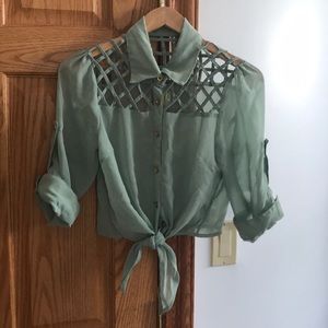 Green blouse